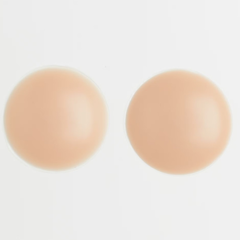 Seamless Nude Silicone Reusable Nipple Covers (Beige)